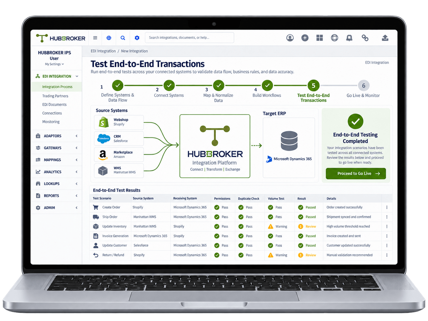 Test End-to-End Transactions