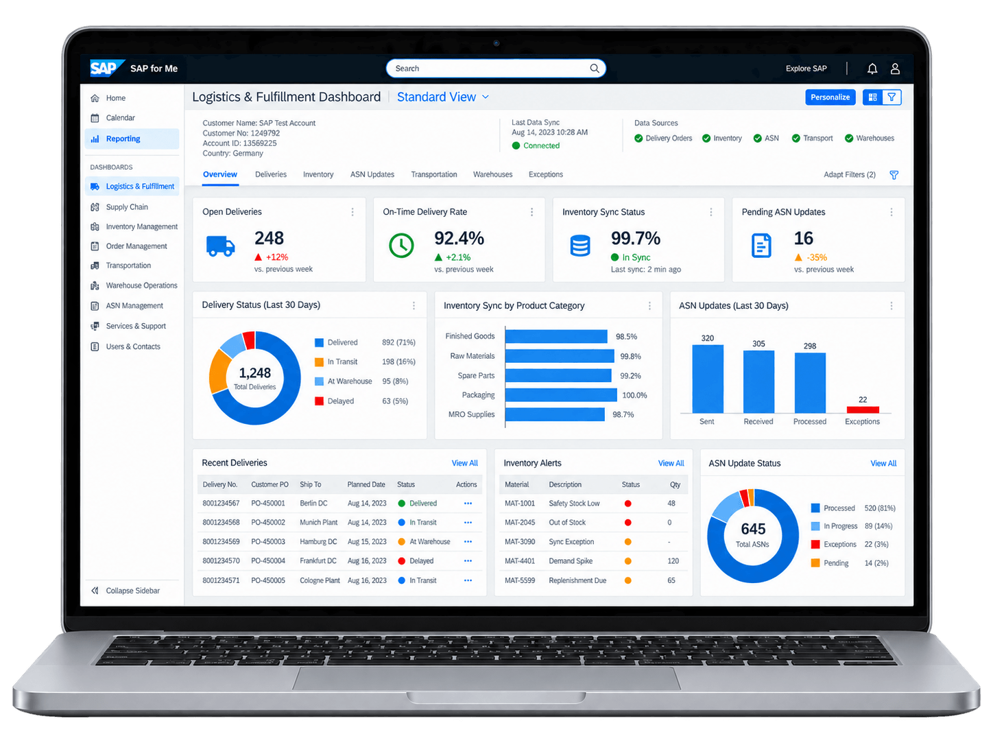 Sync Delivery, Inventory & ASN Updates