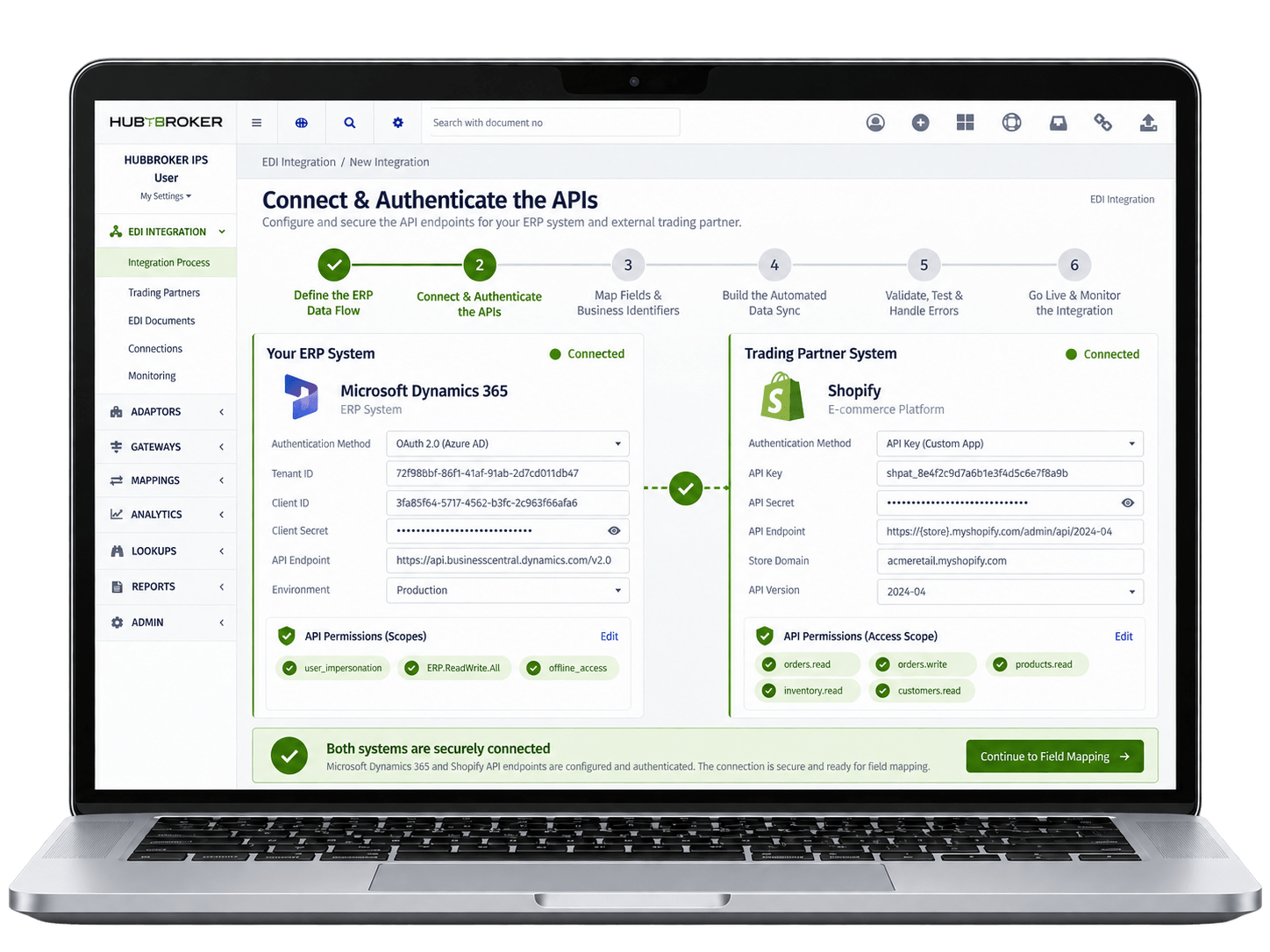 Connect & Authenticate the APIs