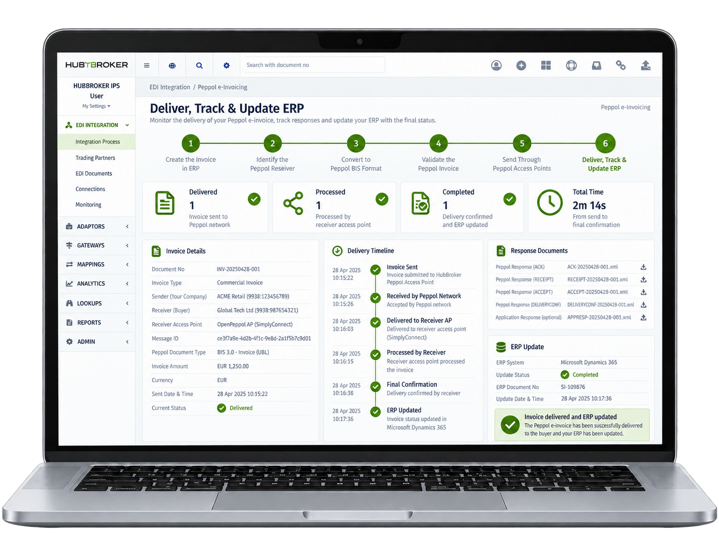 Deliver, Track & Update ERP