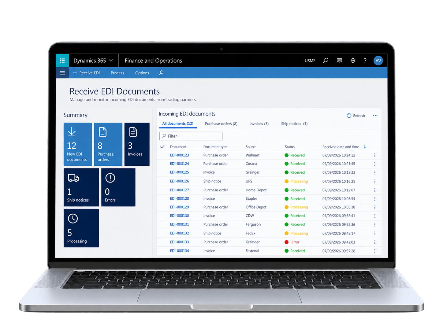 Receive EDI Documents