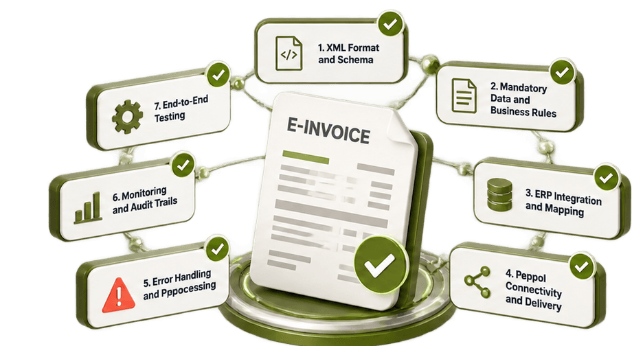Seven E-Invoicing Validation Checkpoints.