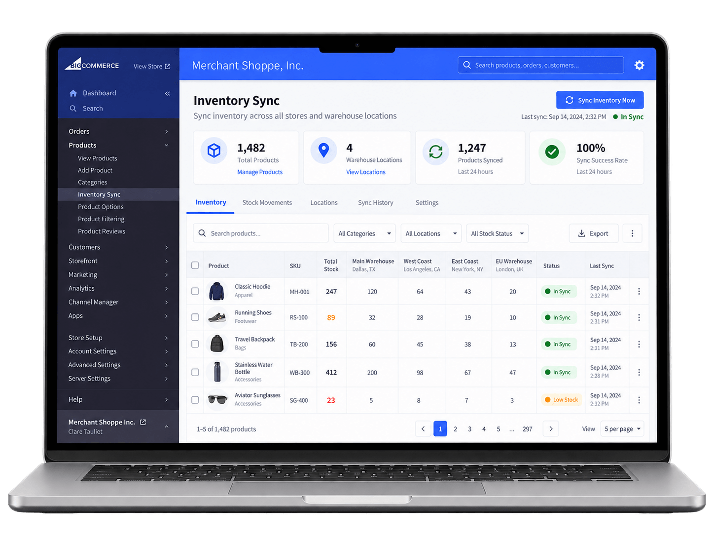 Sync Inventory Across Stores & Warehouse Locations