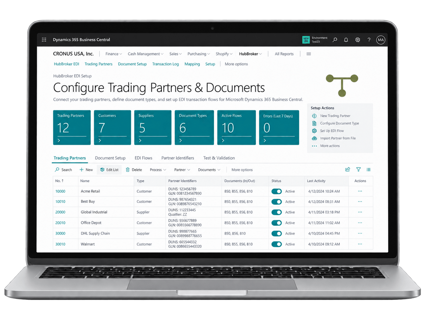 Configure Trading Partners & Documents