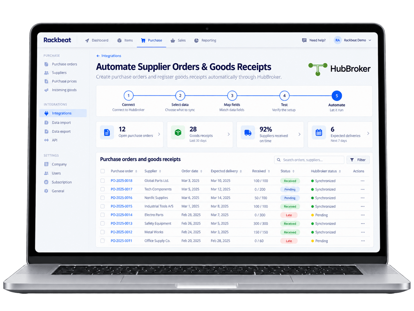 Automate Supplier Orders & Goods Receipts