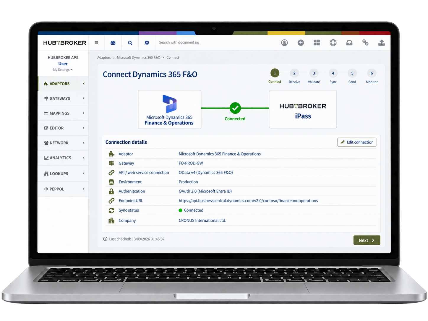 Connect Dynamics 365 F&O