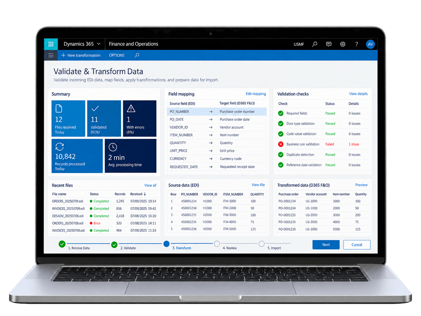 Validate & Transform Data