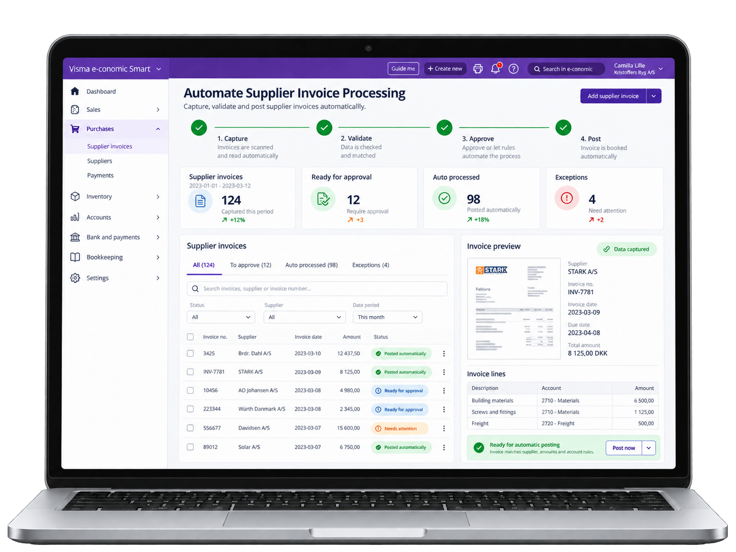 Automate Supplier Invoice Processing