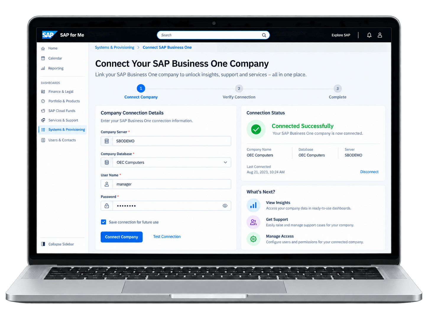 Connect Your SAP Business One Company