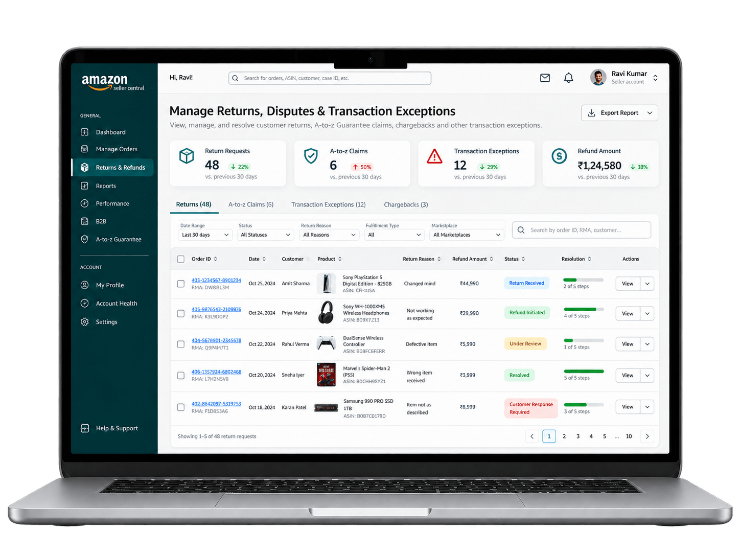 Match Amazon SKUs, Products & Fulfilment Locations
