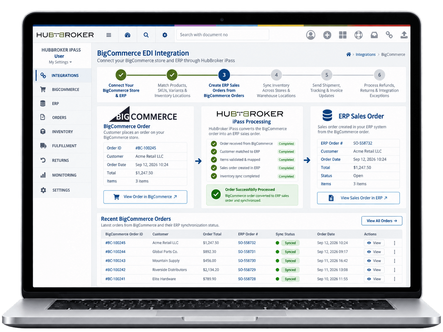 Create ERP Sales Orders from BigCommerce Orders