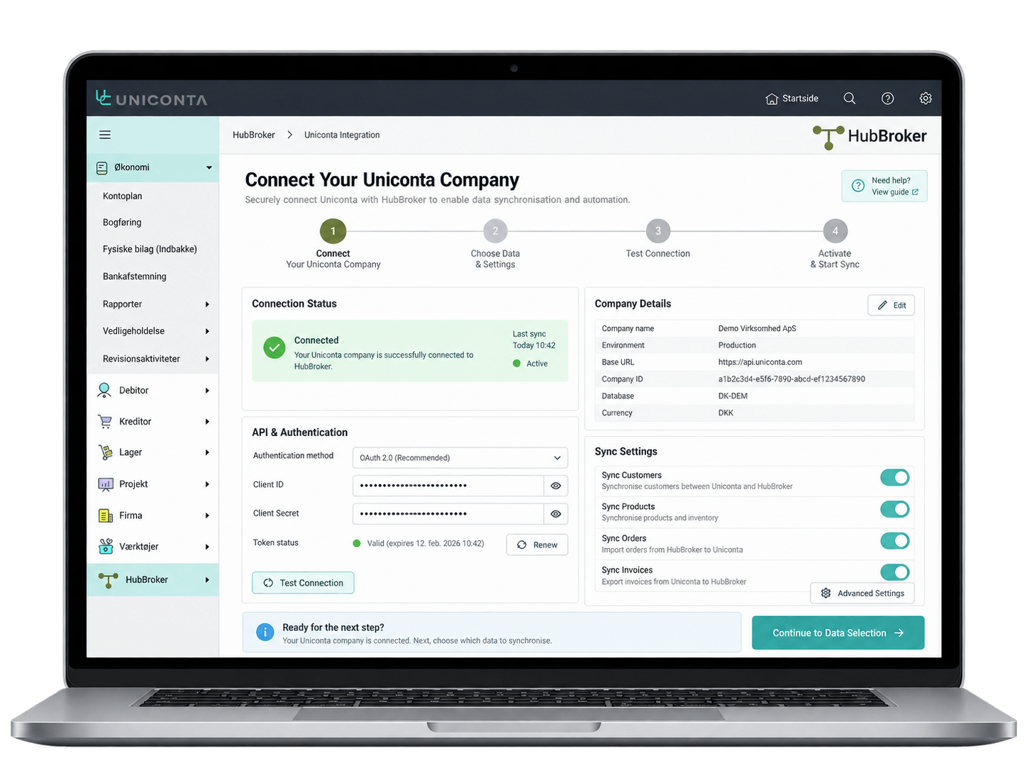 Connect Your Uniconta Company