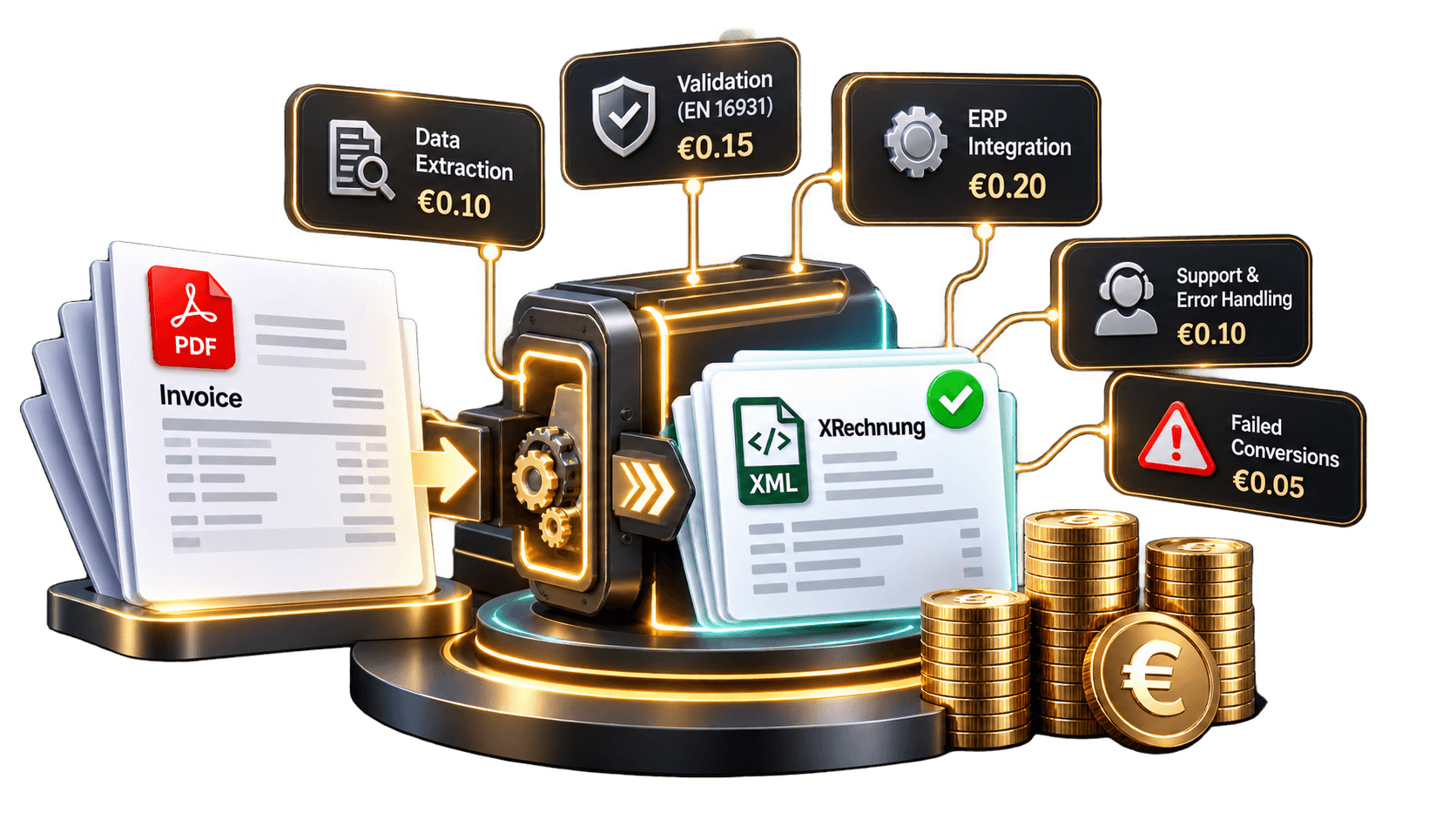 Hidden Costs of PDF to XRechnung Conversion.