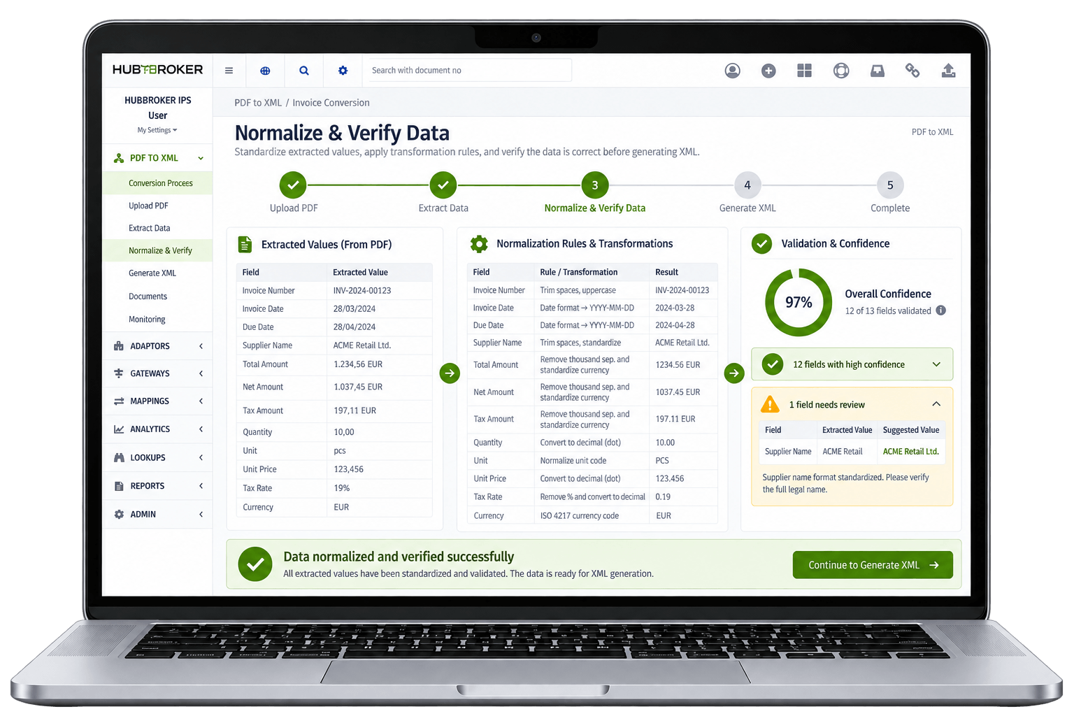 Normalize & Verify the Data