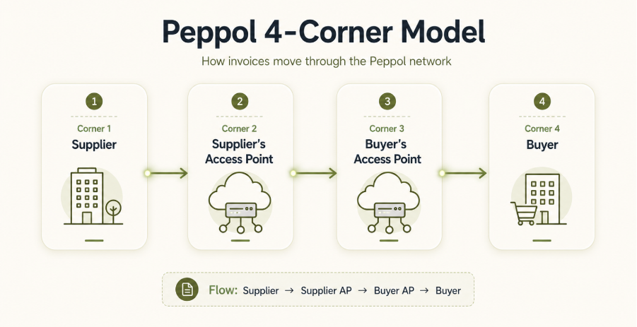 Peppol 4 Corner Model