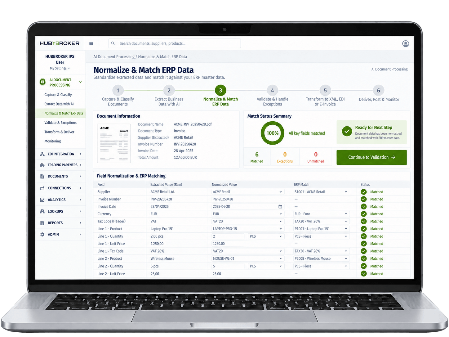 Normalize & Match ERP Data