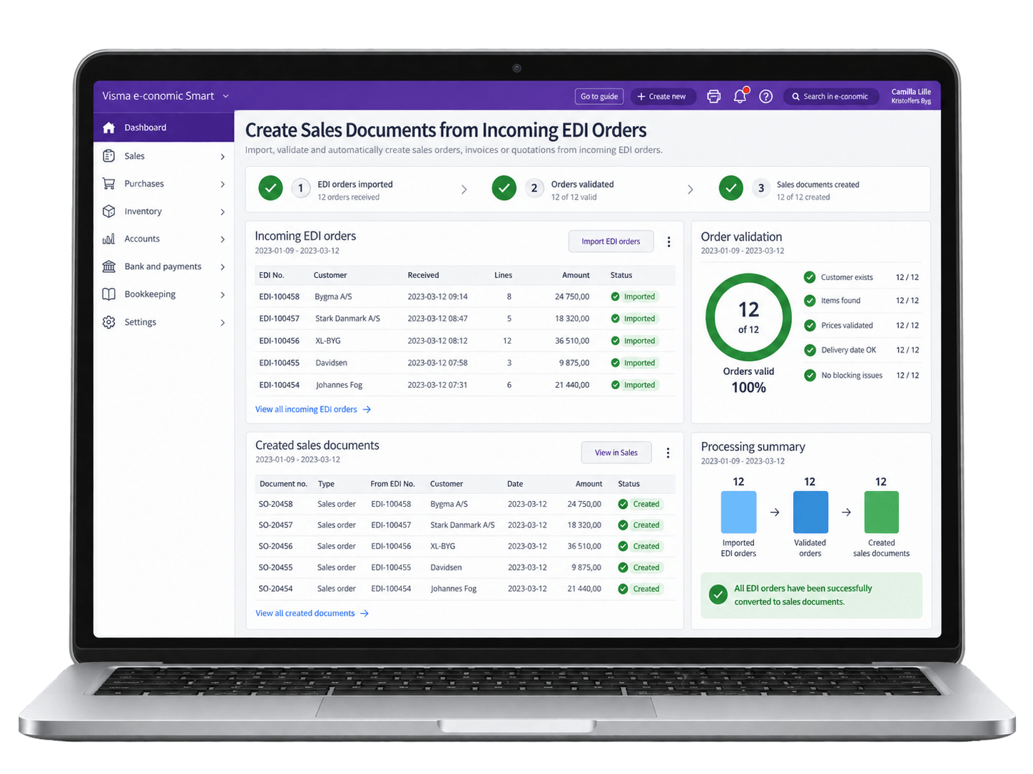 Create Sales Documents from Incoming EDI Orders