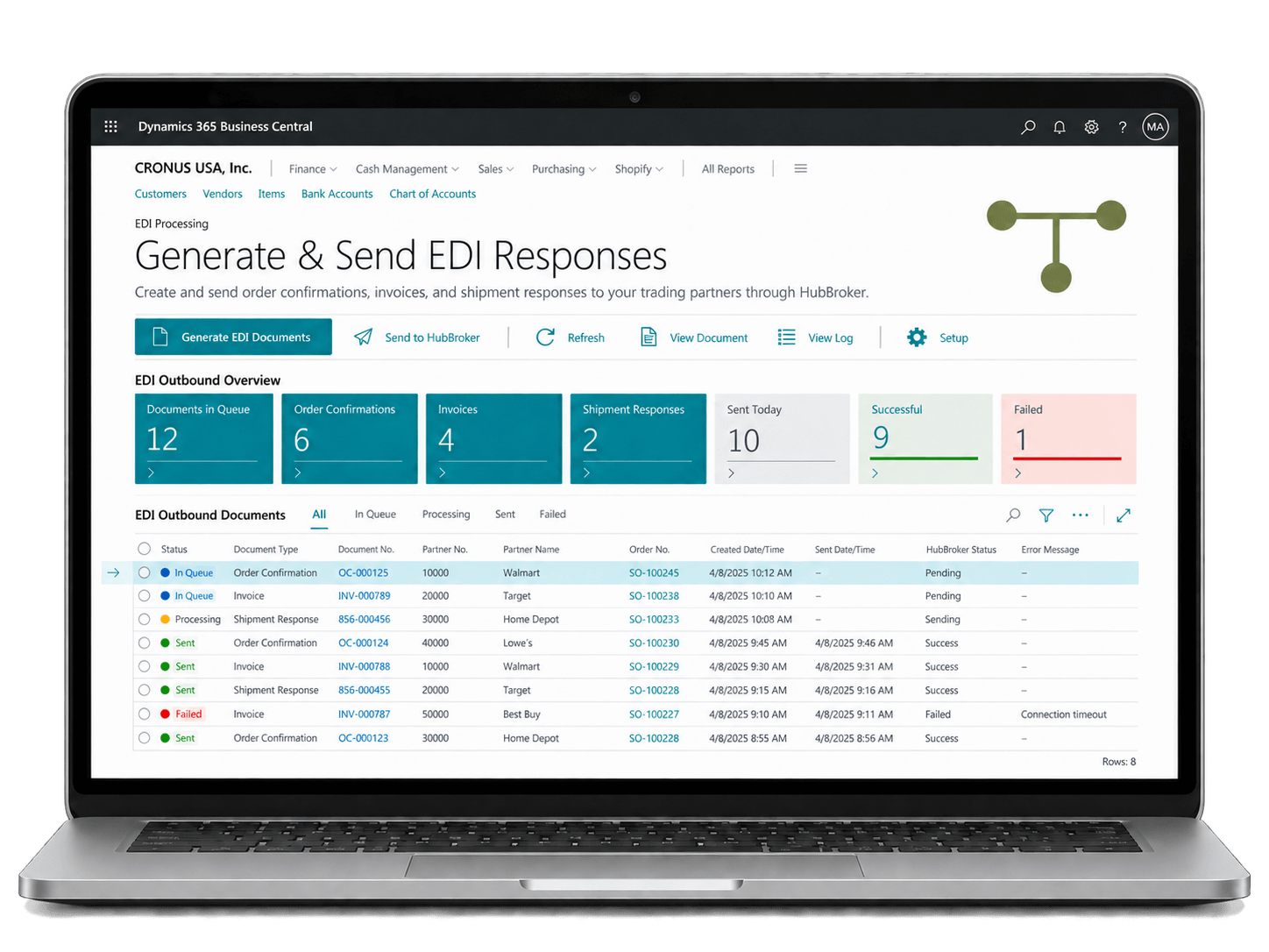 Generate & Send EDI Responses