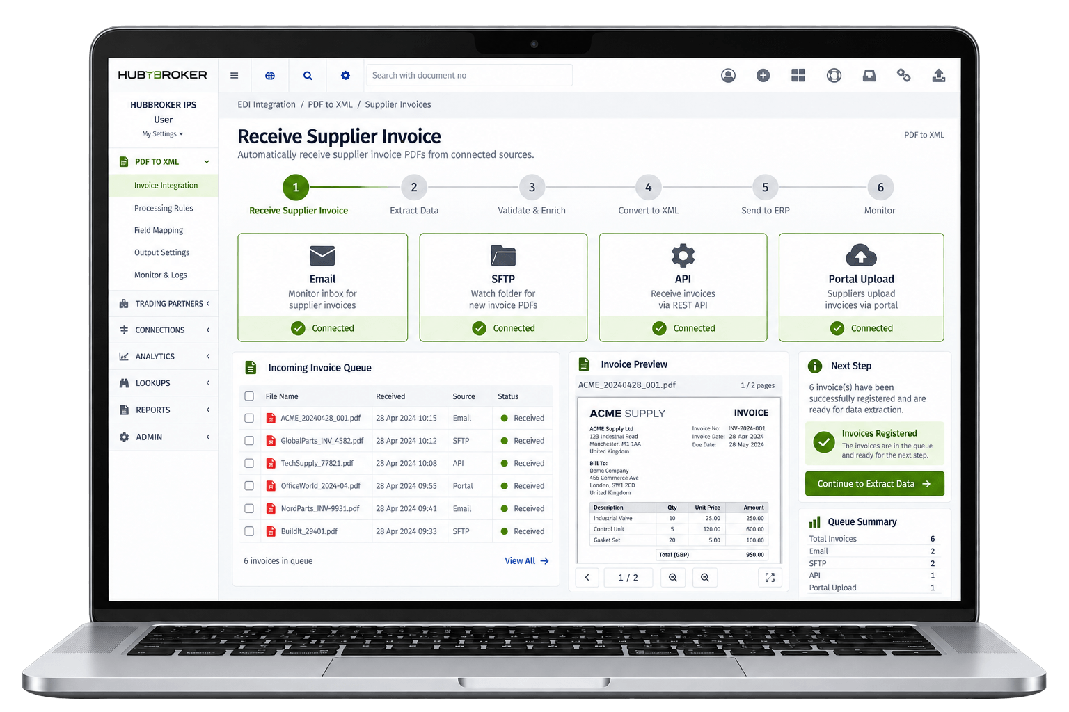 Receive the Supplier Invoice